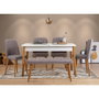 Hanah Home Mesa y Sillas Extensibles Santiago Atlantic-White Grey